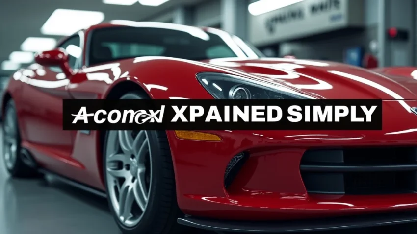 The image shows a car door with a cross-section revealing automotive paint layers explained simply.